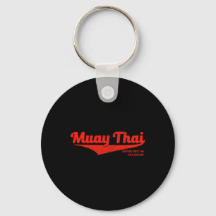 Geschaafde Muay Thai Kickboksen T-shirt, Mma Bjj, Sleutelhanger