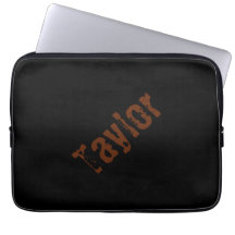 Geschaafde naam tablet hoes (Zwart & Roest)