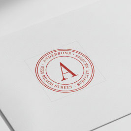 (GESCHAALD) Elegant Monogram Terugadres Zelf-inkte Zelfinktende Stempel