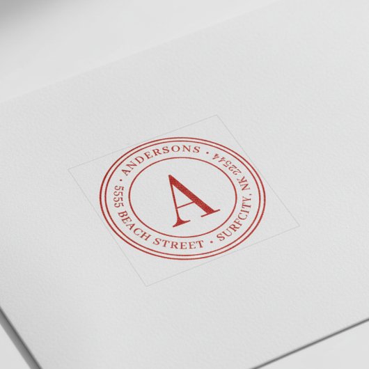 (GESCHAALD) Elegant Monogram Terugadres Zelf-inkte Zelfinktende Stempel