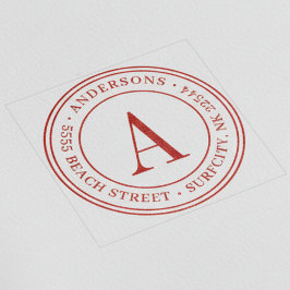 (GESCHAALD) Elegant Monogram Terugadres Zelf-inkte Zelfinktende Stempel