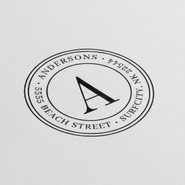 (GESCHAALD) Elegant Monogram Terugadres Zelf-inkte Zelfinktende Stempel