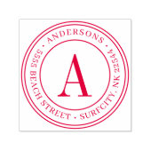 (GESCHAALD) Elegant Monogram Terugadres Zelf-inkte Zelfinktende Stempel (Design)