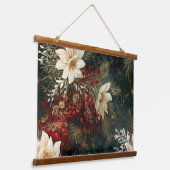 Geschaduwd Kerstballet Botanisch Hangend Wandkleed (Gebogen)
