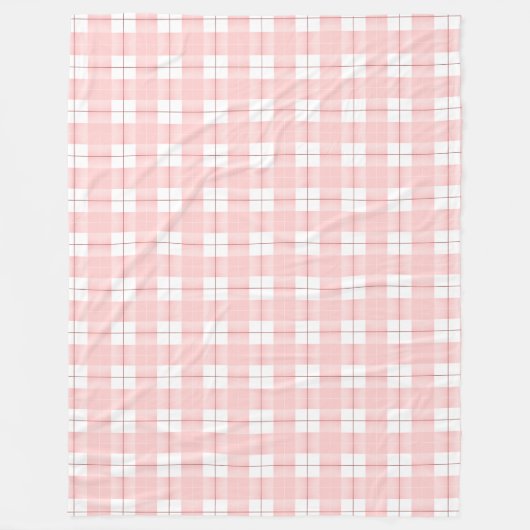 Geschaduwd Roze Karo Fleece Deken (Voorkant)
