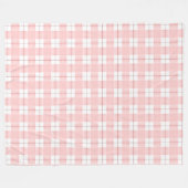 Geschaduwd Roze Karo Fleece Deken (Voorkant (Horizontaal))