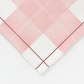 Geschaduwd Roze Karo Fleece Deken (Hoek)