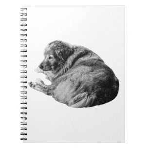 Geschaduwde hond inspireert zachte feestelijke jou notitieboek