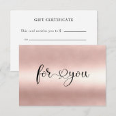 GESCHÄFTSGESCHENKZERTIFIKAT | for you (Voorkant / Achterkant)