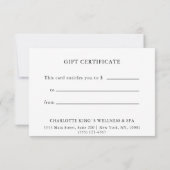 GESCHÄFTSGESCHENKZERTIFIKAT | for you (Achterkant)