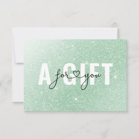 GESCHÄFTSGESCHENKZERTIFIKAT | Groene glitter (Voorkant)