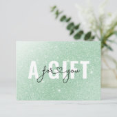 GESCHÄFTSGESCHENKZERTIFIKAT | Groene glitter (Staand voorkant)