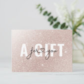 GESCHÄFTSGESCHENKZERTIFIKAT | Rosegold Glitter (Staand voorkant)