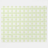 Geschakeerd lichtgroen geruit fleece deken (Voorkant (Horizontaal))