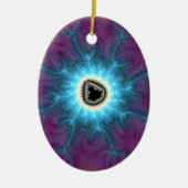 Geschakeld op Mandelbrot die Fractal Abstract toon Keramisch Ornament (Voorkant)