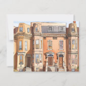 Geschakelde bruinstenen | Kaart van Boston Massach (Voorkant)