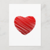 Geschakelde rode valentijn hart feestdagenkaart (Voorkant)