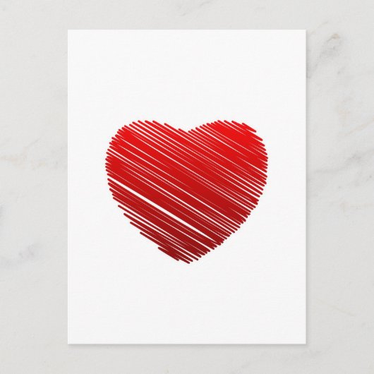 Geschakelde rode valentijn hart feestdagenkaart (Voorkant)