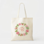 Geschamuurde roze wilde rozen en rozenbottels gepe tote bag (Voorkant)