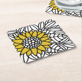 GESCHANNEN ZONLOWER KARTONNEN ONDERZETTERS (Schuin)