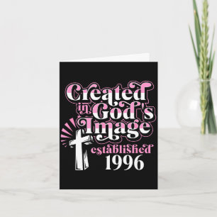 Geschapen naar Gods beeld opgericht in 1996 christ Kaart