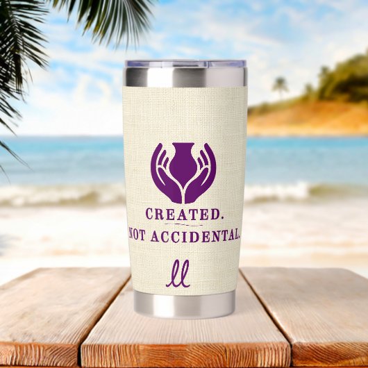 Geschapen. Niet Toevallig. Geïsoleerde Drinkbeker (Strand (Gedraaid) )
