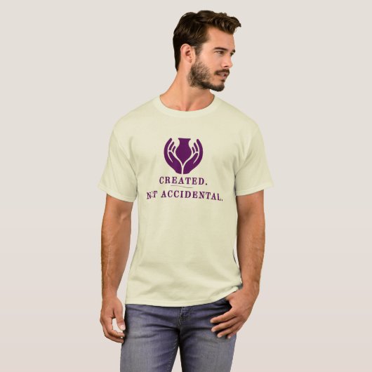 Geschapen. Niet Toevallig. T-shirt (Voorkant volledig)