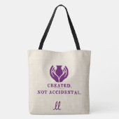 Geschapen. Niet Toevallig. Tote Bag (Achterkant)