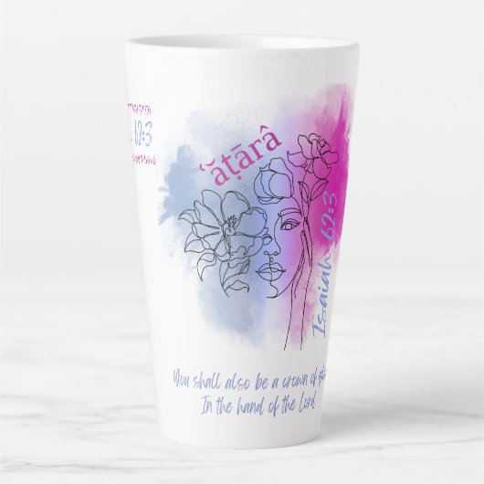 Geschapen om een Kroon te Zijn (Jesaja 62:3) Latte Mok (Voorkant)