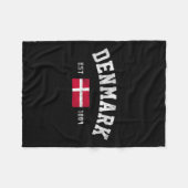 Geschat 1889 Deense Vlag Onafhankelijkheidsdag  Fleece Deken (Voorkant (Horizontaal))