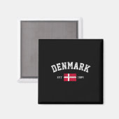 Geschat 1889 Deense Vlag Onafhankelijkheidsdag Magneet (Voorkant / Achterkant)