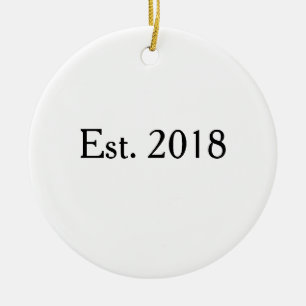 Geschat jaar Klassiek gepersonaliseerd koppelontwe Keramisch Ornament