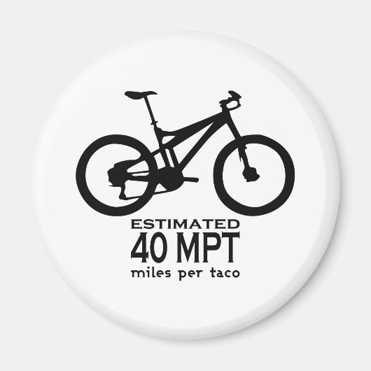 Geschat op 40 km per Taco Magneet (Voorkant)
