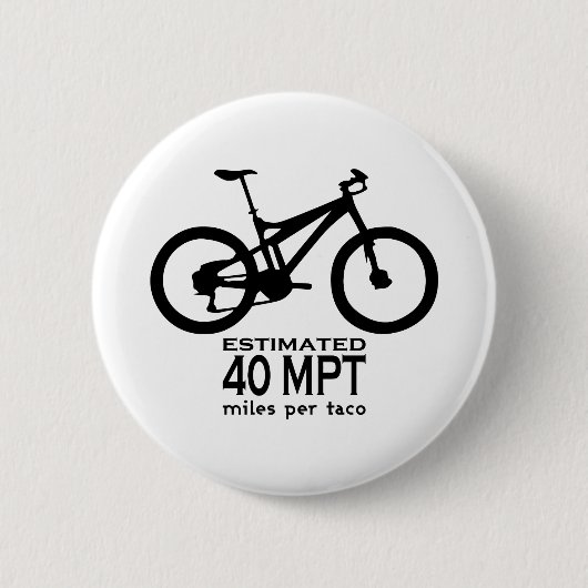Geschat op 40 km per Taco Ronde Button 5,7 Cm (Voorkant)