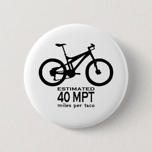 Geschat op 40 km per Taco Ronde Button 5,7 Cm