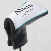 Geschatte bruidegom golfhandschoen golfheadcover (3/4 voorkant)