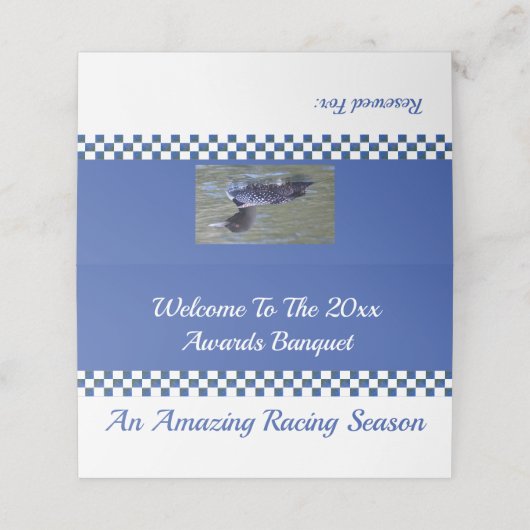 Geschatte drukkerij plaatskaartje (Buitenkant ongevouwen)