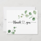 Geschatte eucalyptus Flat Weddenschap Hartelijk da Bedankkaart (Voorkant)