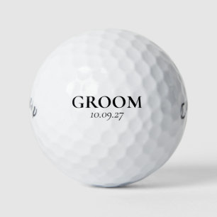 Geschatte golfballen voor de bruidegom
