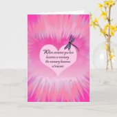 Geschatte Herinneringen Dragonfly Kaart (Gele Bloem)
