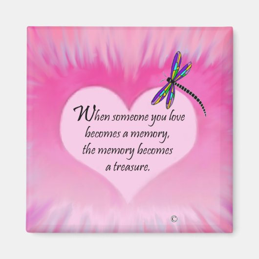Geschatte Herinneringen Dragonfly Magneet (Voorkant)