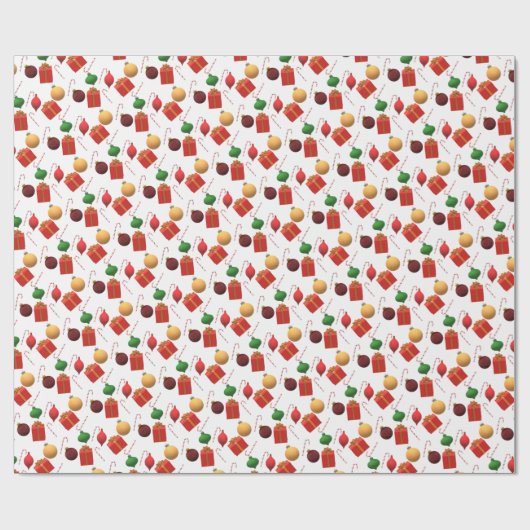 Geschatte kerstdecorptie cadeaupapier (Vlak)