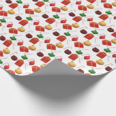 Geschatte kerstdecorptie cadeaupapier (Hoek)