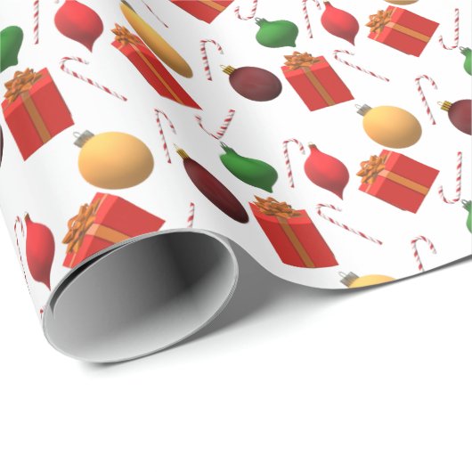 Geschatte kerstdecorptie cadeaupapier (Rol Hoek)