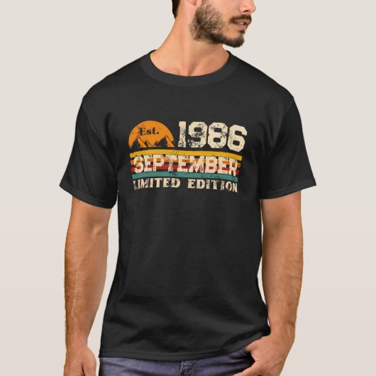 Geschatte september 1986 beperkte editie Custom T- T-shirt (Voorkant)