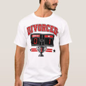 Gescheiden: 0 — Ik: 1 Grappige scorebord T-shirt (Voorkant)