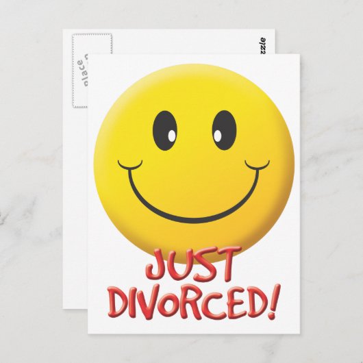 gescheiden briefkaart (Voorkant / Achterkant)