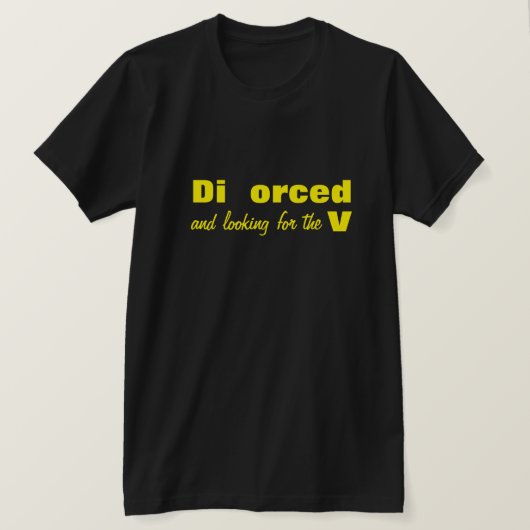 Gescheiden en op zoek naar het T-shirt (Design voorkant)