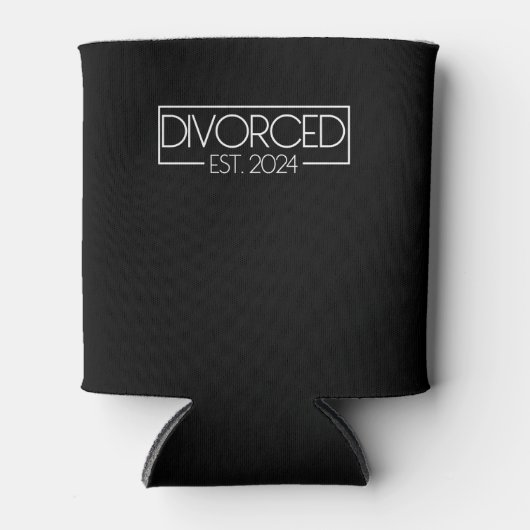 Gescheiden Est. 2024 eindelijk gescheiden echtsche Blikjeskoeler (Voorkant)