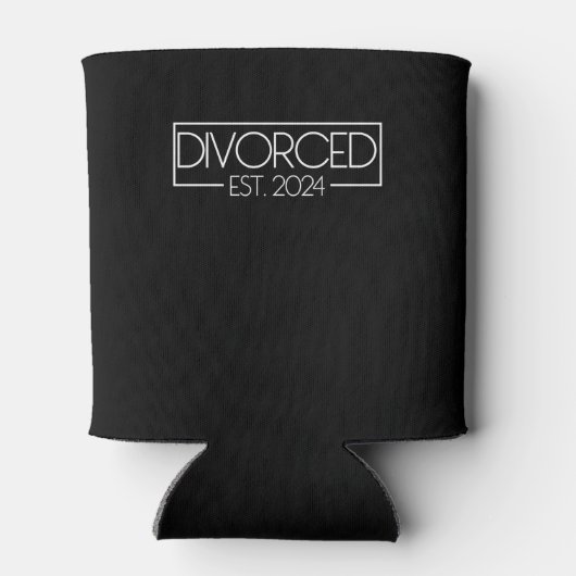 Gescheiden Est. 2024 eindelijk gescheiden echtsche Blikjeskoeler (Achterkant)